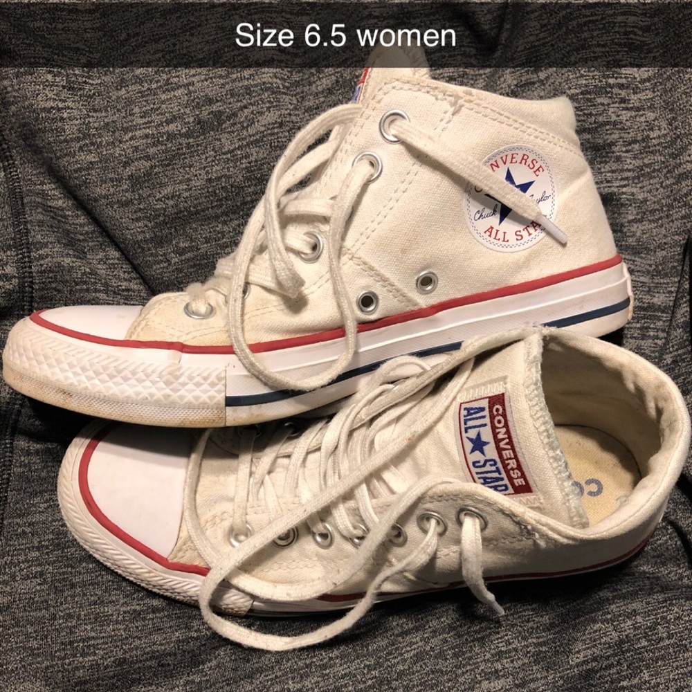 White and Red converse